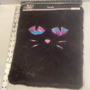NWT Black Cat Plush Bag